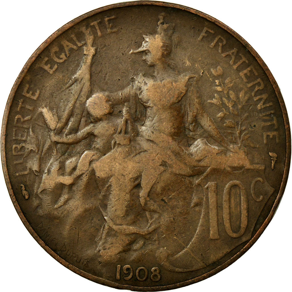 Coin, France, Dupuis, 10 Centimes, 1908, VF(30-35), Bronze, KM:843, Gadoury:277