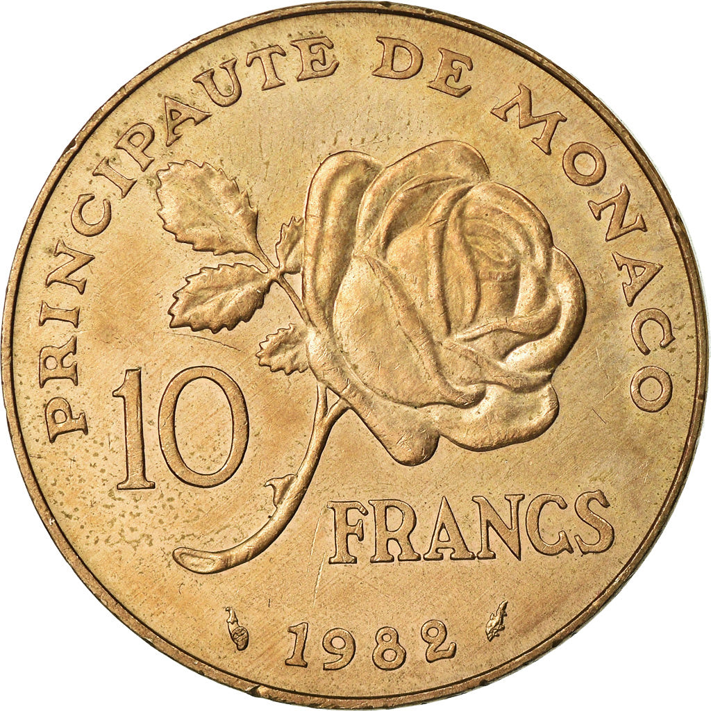 Moneta, Monaco, Rainier III, 10 Francs, 1982, SPL-, Rame-nichel-alluminio