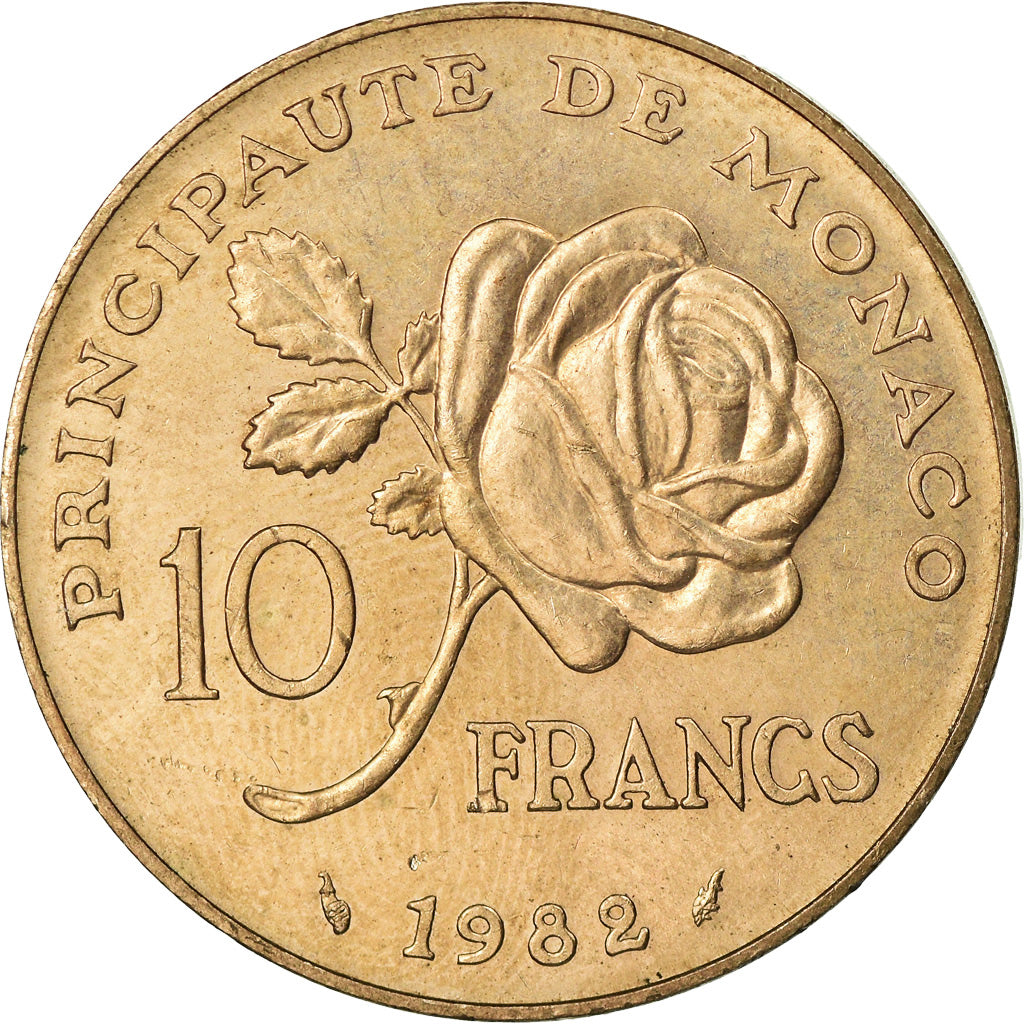 Moneta, Monaco, Rainier III, 10 Francs, 1982, SPL-, Rame-nichel-alluminio