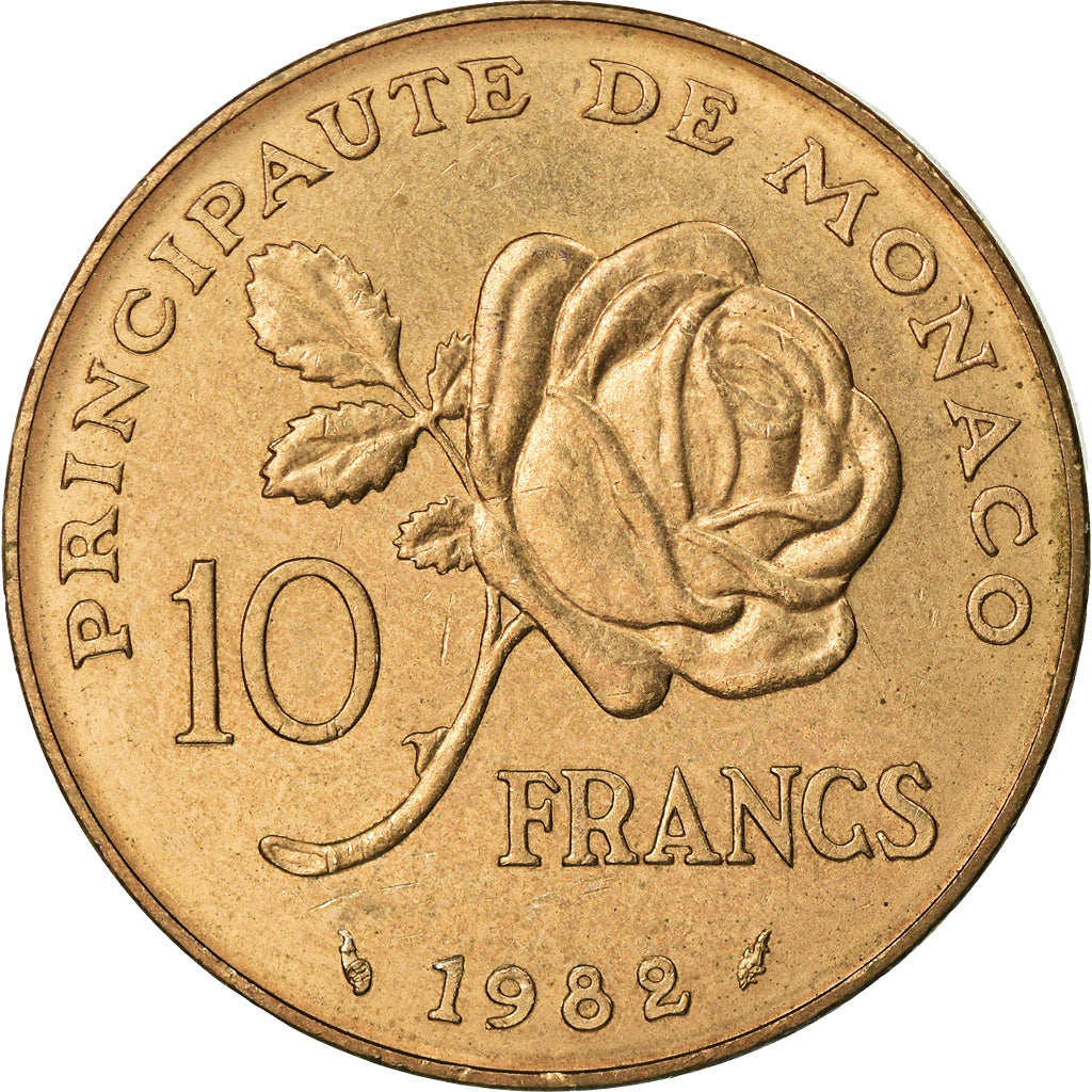 Monnaie, Monaco, Rainier III, 10 Francs, 1982, SUP, Copper-Nickel-Aluminum