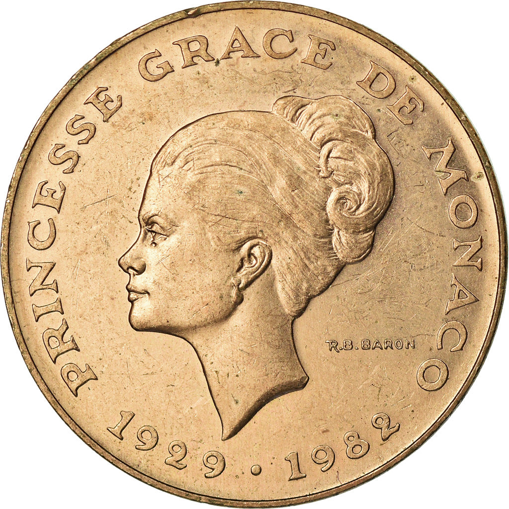 Coin, Monaco, Rainier III, 10 Francs, 1982, AU(55-58), Copper-Nickel-Aluminum