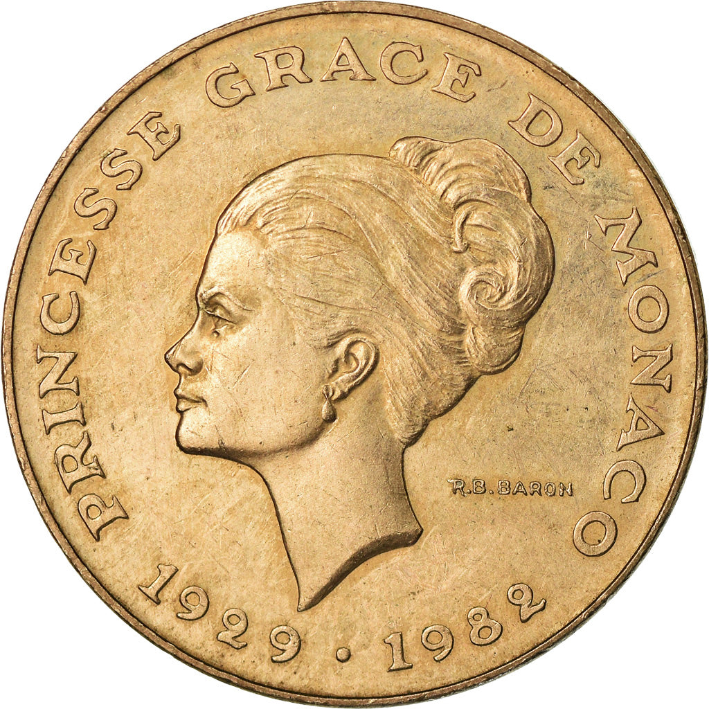 Munten, Monaco, Rainier III, 10 Francs, 1982, PR, Copper-Nickel-Aluminum