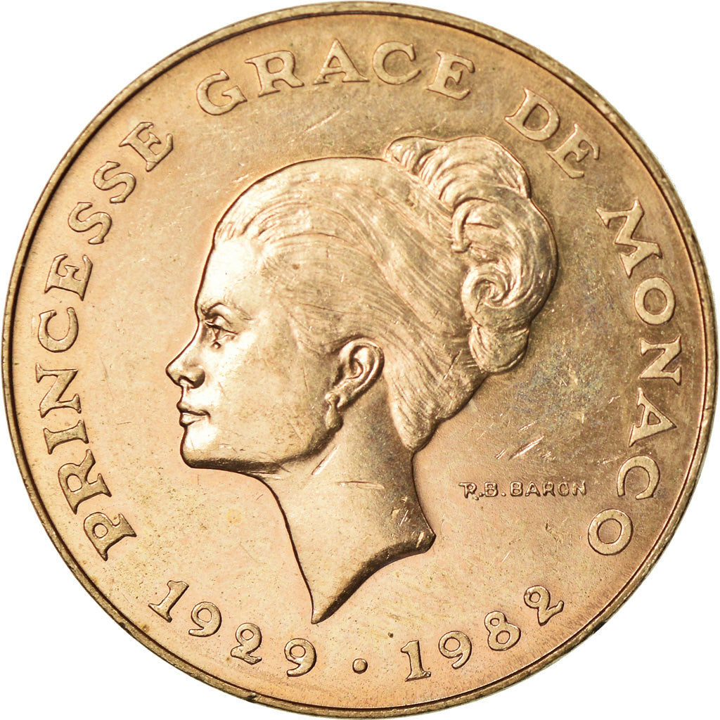 Coin, Monaco, Rainier III, 10 Francs, 1982, AU(55-58), Copper-Nickel-Aluminum