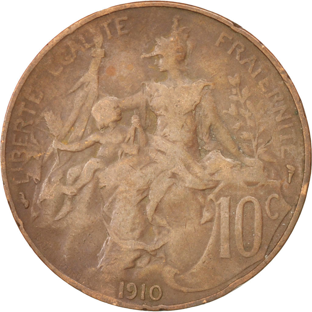 Coin, France, Dupuis, 10 Centimes, 1910, VF(20-25), Bronze, KM:843, Gadoury:277