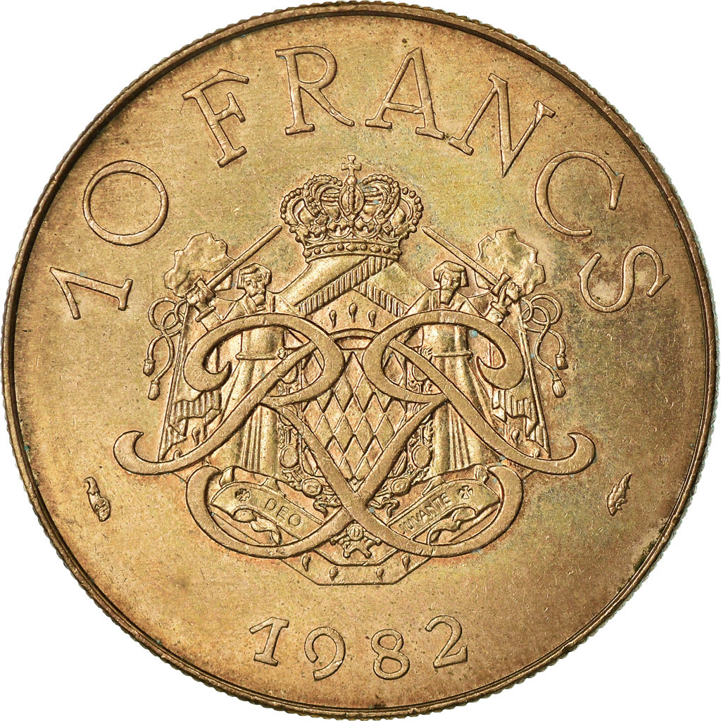 Monnaie, Monaco, Rainier III, 10 Francs, 1982, SUP, Copper-Nickel-Aluminum