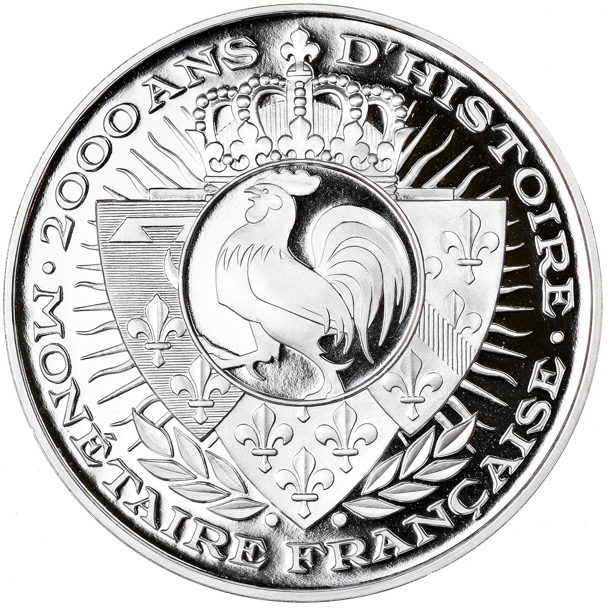 France, Medal, Histoire Monétaire, Denier Carolingien, MS(65-70), Silver