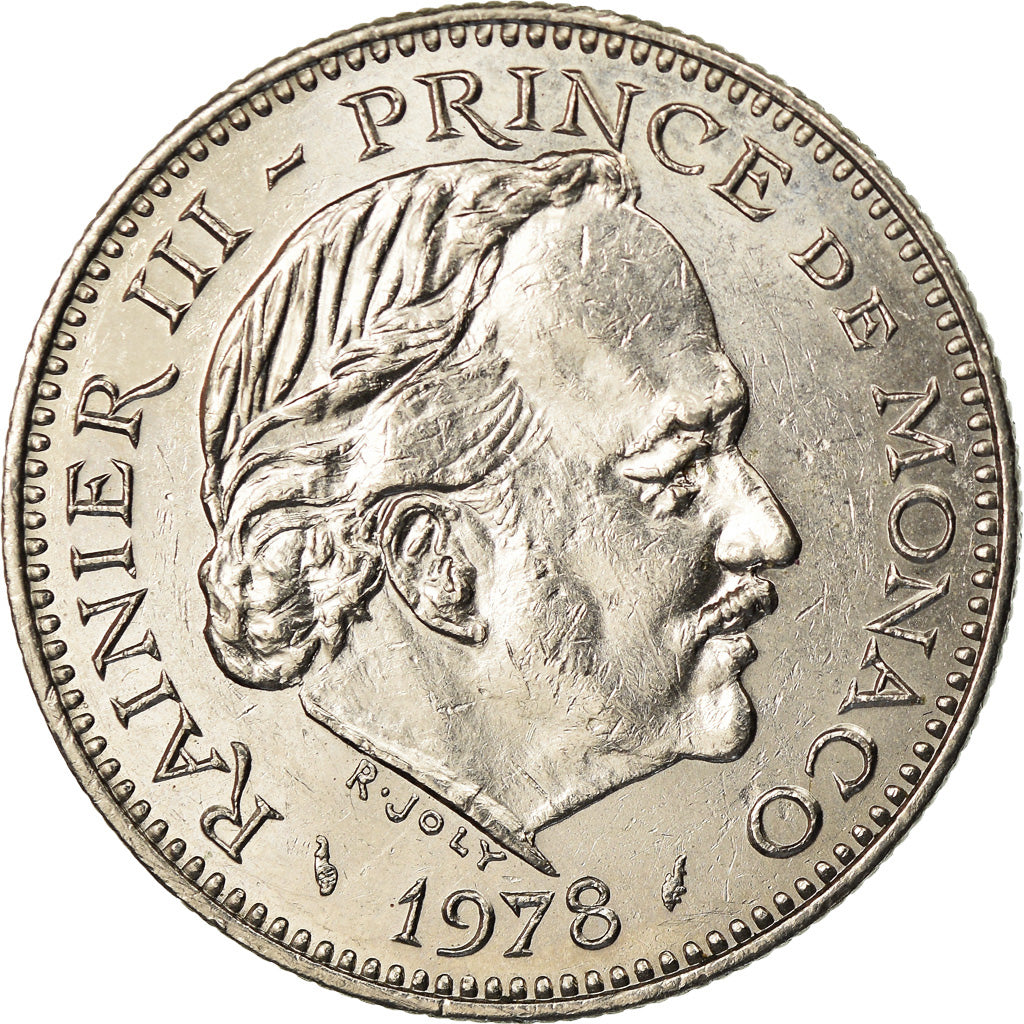 Coin, Monaco, Rainier III, 5 Francs, 1978, AU(55-58), Copper-nickel, KM:150