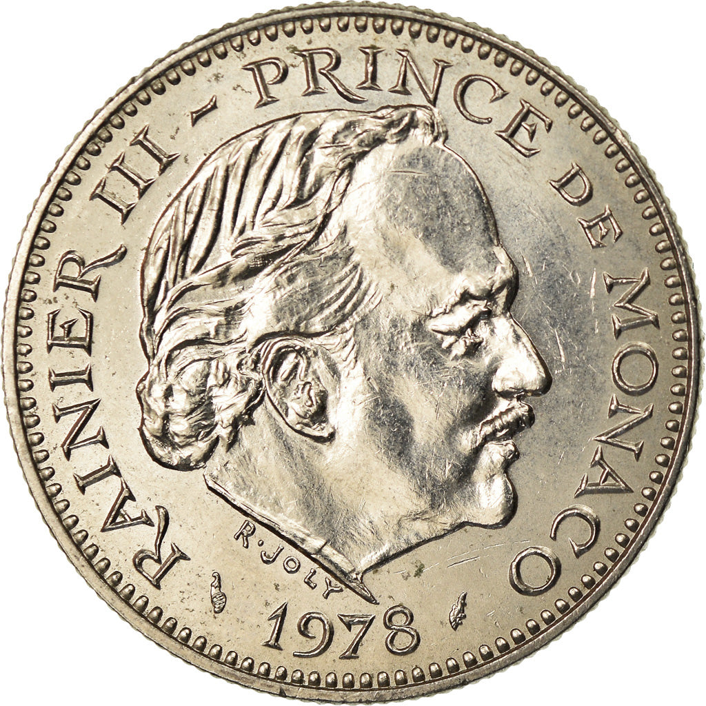 Coin, Monaco, Rainier III, 5 Francs, 1978, AU(55-58), Copper-nickel, KM:150