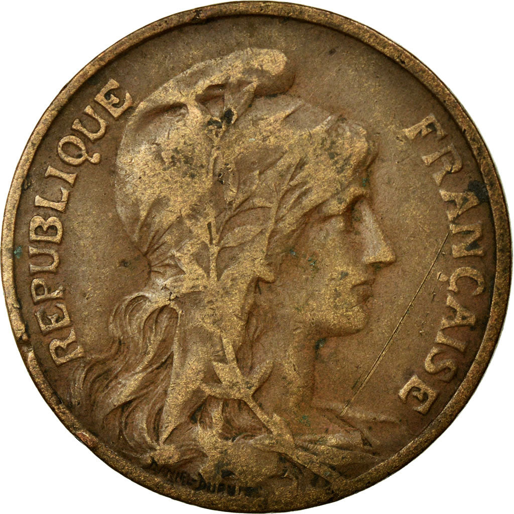 Münze, Frankreich, Dupuis, 10 Centimes, 1911, S+, Bronze, KM:843, Gadoury:277