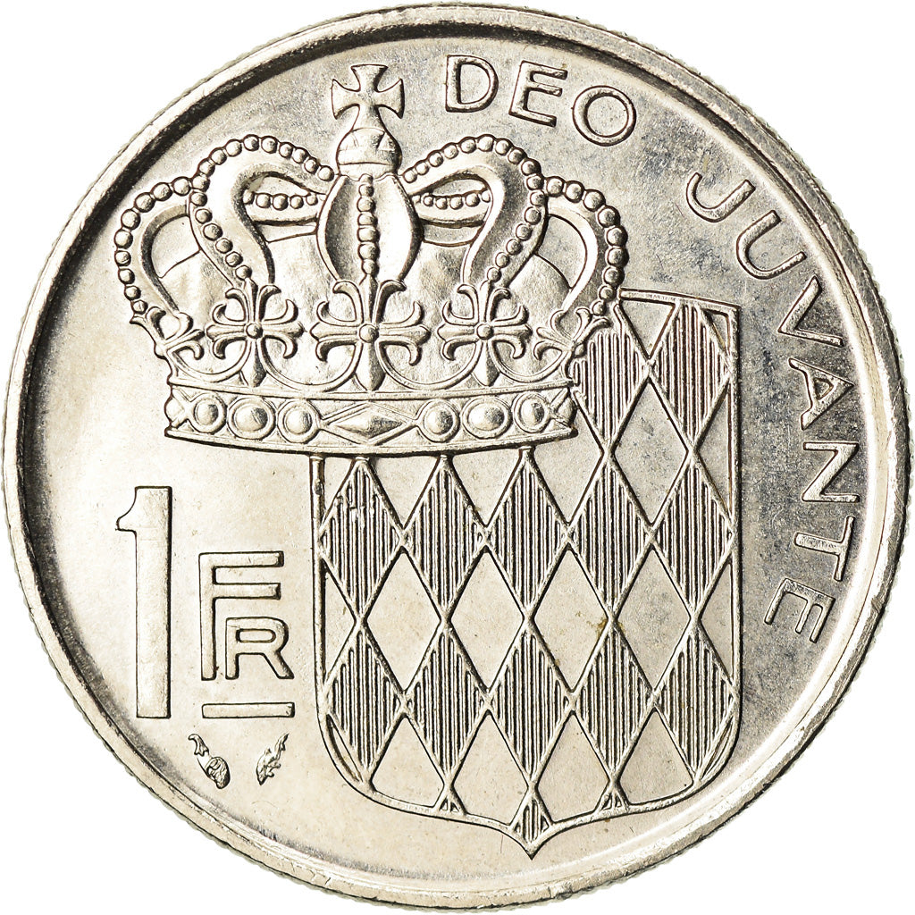 Coin, Monaco, Rainier III, Franc, 1989, AU(55-58), Nickel, KM:140, Gadoury:MC