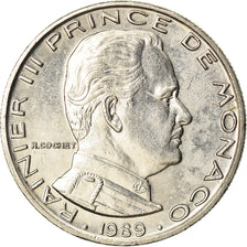 Coin, Monaco, Rainier III, Franc, 1989, AU(55-58), Nickel, KM:140, Gadoury:MC