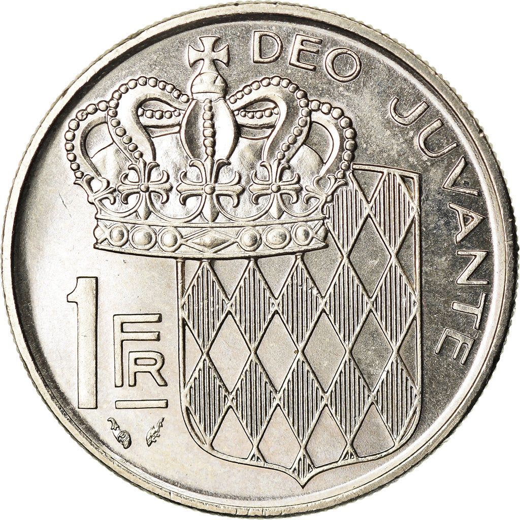 Coin, Monaco, Rainier III, Franc, 1989, AU(55-58), Nickel, KM:140, Gadoury:MC