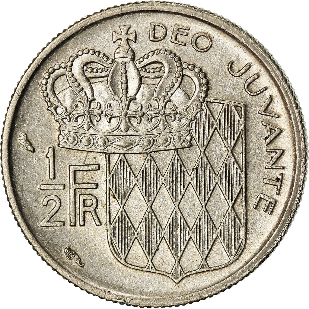Moneta, Monaco, Rainier III, 1/2 Franc, 1968, SPL-, Nichel, KM:145, Gadoury:MC