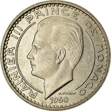 Coin, Monaco, Rainier III, 100 Francs, Cent, 1950, AU(55-58), Copper-nickel