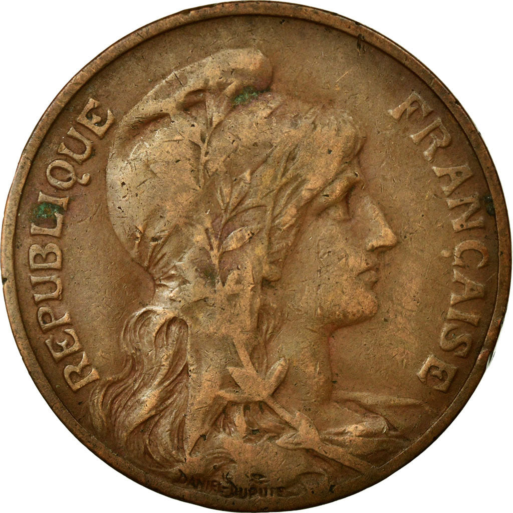 Munten, Frankrijk, Dupuis, 10 Centimes, 1914, FR+, Bronze, KM:843, Gadoury:277