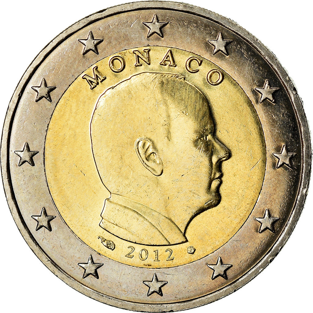 Monaco, 2 Euro, Prince Albert II, 2012, UNZ, Bi-Metallic