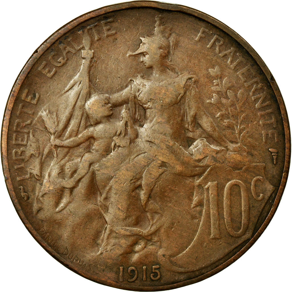 Coin, France, Dupuis, 10 Centimes, 1915, VF(30-35), Bronze, KM:843, Gadoury:277