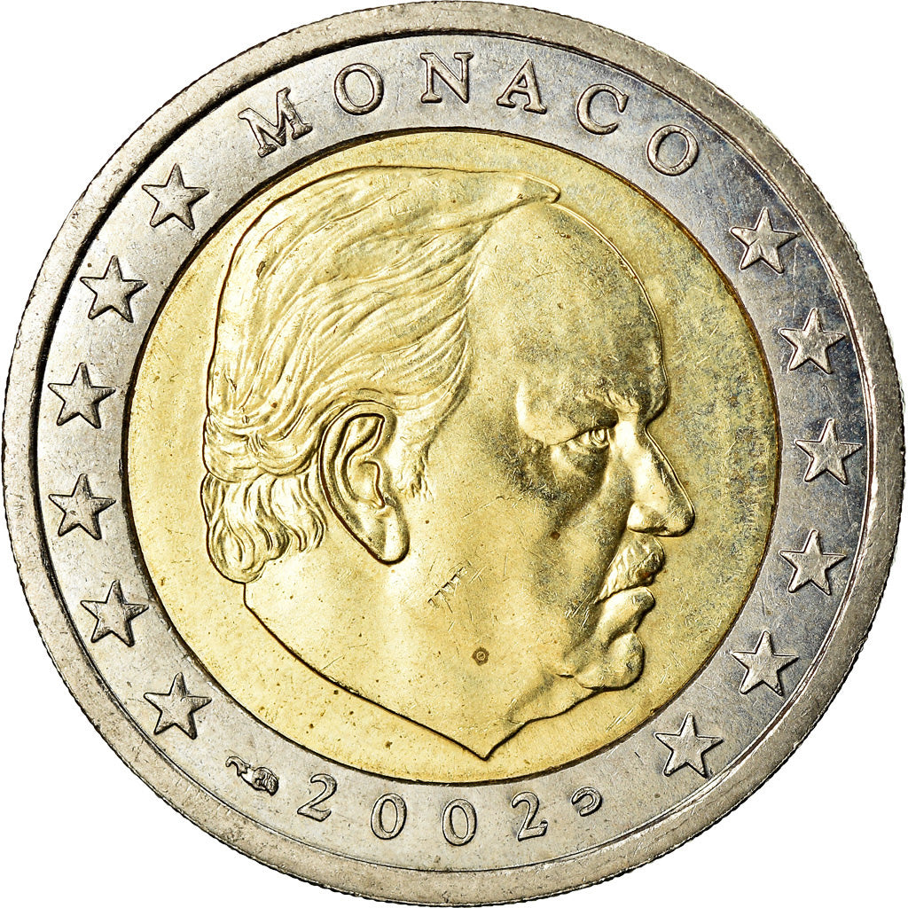 Monaco, 2 Euro, 2002, Paris, MS(63), Bimetaliczny, KM:174