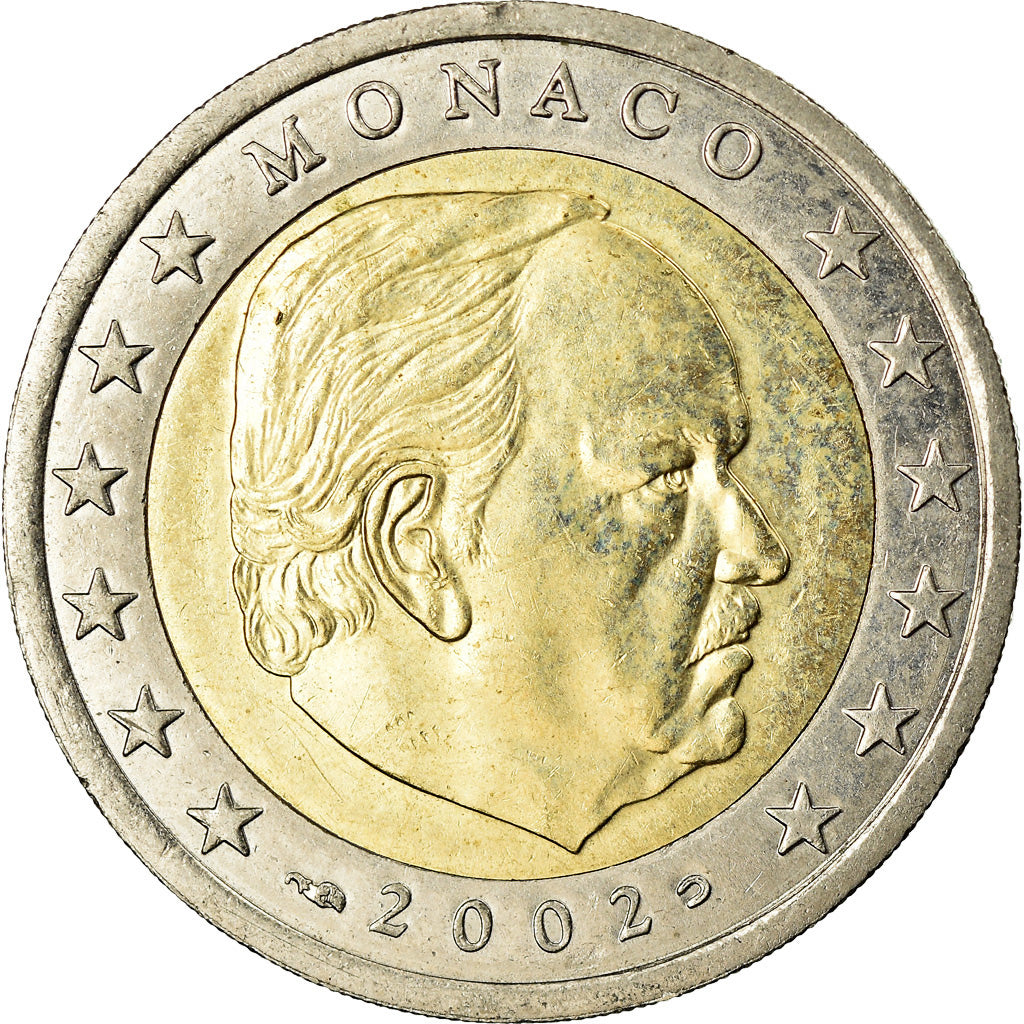 Monaco, 2 Euro, 2002, UNZ, Bi-Metallic, KM:174