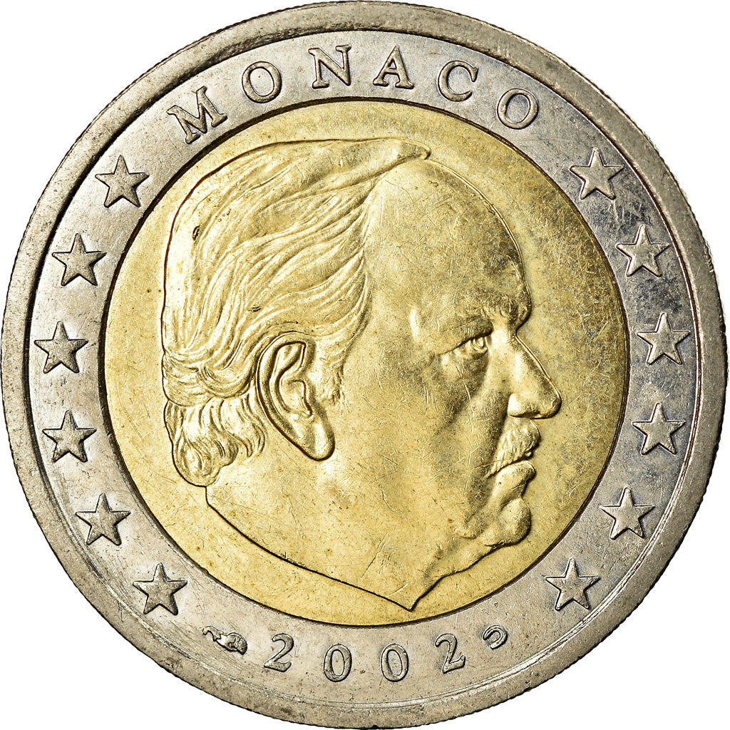 Monaco, 2 Euro, 2002, Paris, MS(63), Bimetaliczny, KM:174