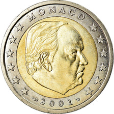 Monaco, 2 Euro, 2001, UNZ, Bi-Metallic, KM:186