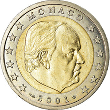 Monaco, 2 Euro, 2001, UNZ, Bi-Metallic, KM:186