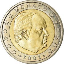 Monaco, 2 Euro, 2001, Paris, MS(63), Bimetaliczny, KM:186