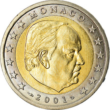 Monaco, 2 Euro, 2001, UNZ, Bi-Metallic, KM:186