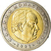 Monaco, 2 Euro, 2001, UNZ, Bi-Metallic, KM:186