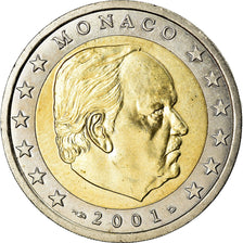 Monaco, 2 Euro, 2001, UNZ, Bi-Metallic, KM:186