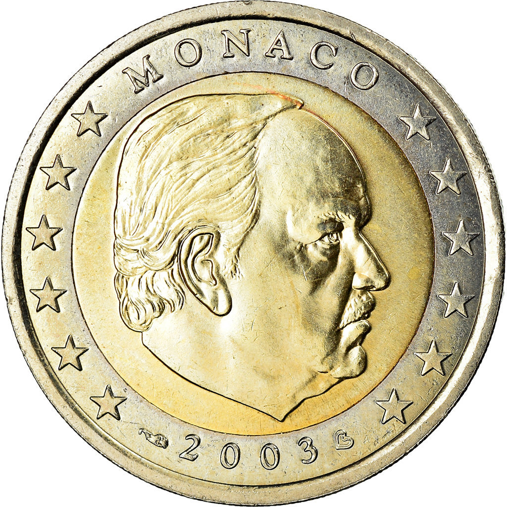 Monaco, 2 Euro, 2003, UNZ, Bi-Metallic, KM:174