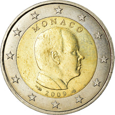 Monaco, 2 Euro, Prince Albert II, 2009, MS(63), Bi-Metallic, KM:195
