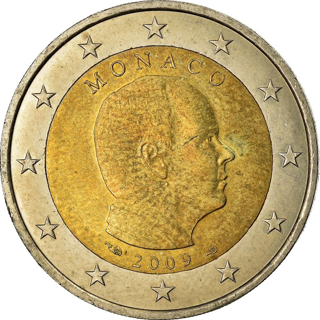 Monaco, 2 Euro, Prince Albert II, 2009, MS(63), Bi-Metallic, KM:195