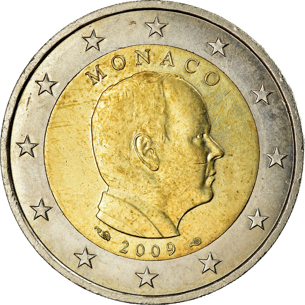 Monaco, 2 Euro, Prince Albert II, 2009, MS(63), Bi-Metallic, KM:195