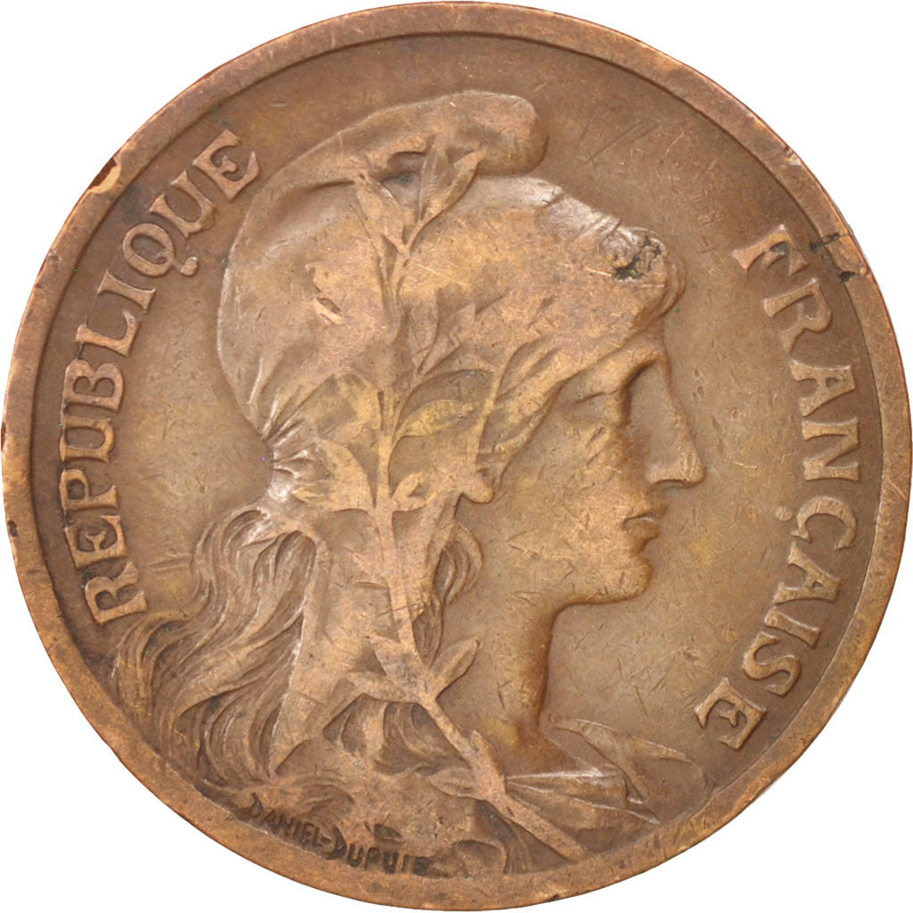 FRANCE, Dupuis, 10 Centimes, 1916, Paris, KM #843, VF(30-35), Bronze, 30,...