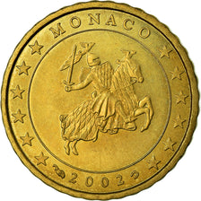 Monaco, 10 Euro Cent, 2002, AU(55-58), Brass, KM:170