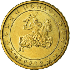 Monaco, 10 Euro Cent, 2002, AU(55-58), Brass, KM:170