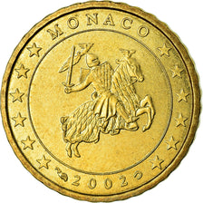 Monaco, 10 Euro Cent, 2002, AU(55-58), Brass, KM:170