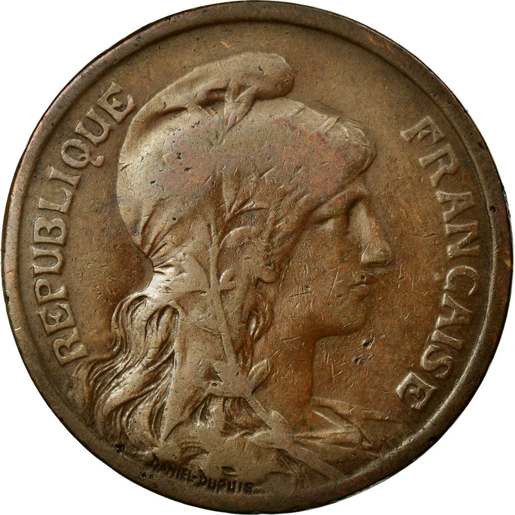 Moneta, Francia, Dupuis, 10 Centimes, 1916, MB+, Bronzo, KM:843, Gadoury:277