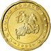Monaco, 20 Euro Cent, 2002, AU(55-58), Brass, KM:171
