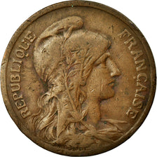 Moneda, Francia, Dupuis, 10 Centimes, 1916, BC+, Bronce, KM:843, Gadoury:277