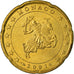 Monaco, 20 Euro Cent, 2001, AU(55-58), Brass, KM:171