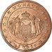 Mónaco, 2 Euro Cent, 2001, AU(55-58), Aço Cromado a Cobre, KM:168
