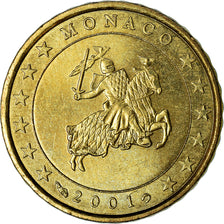 Monaco, 10 Euro Cent, 2001, SPL-, Ottone, KM:170