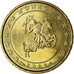 Monaco, 10 Euro Cent, 2001, AU(55-58), Brass, KM:170