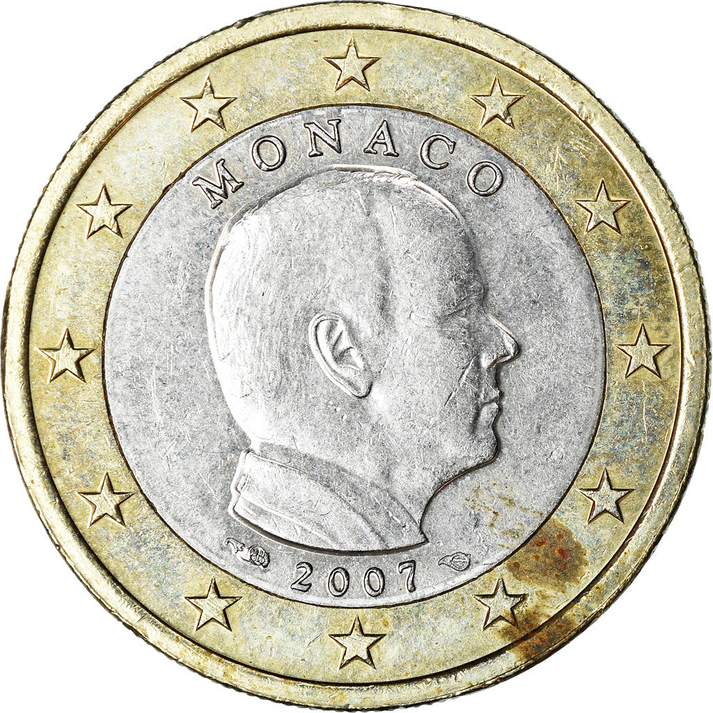 Monaco, Euro, 2007, MS(63), Bi-Metallic, KM:194