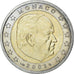 Monaco, 2 Euro, 2002, Paris, MS(63), Bimetaliczny, KM:174