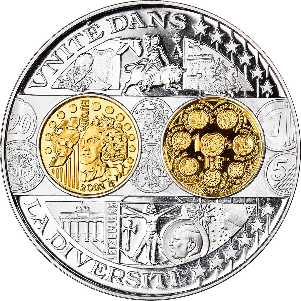 France, Medal, Histoire Monétaire, Unité dans la Diversité, MS(65-70), Silver