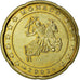 Monaco, 20 Euro Cent, 2002, SPL, Laiton, KM:171