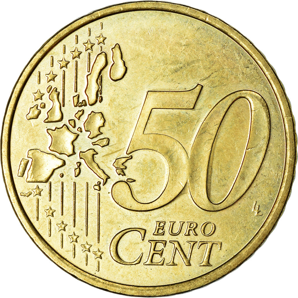 Monaco, 50 Euro Cent, 2002, SPL, Ottone, KM:172